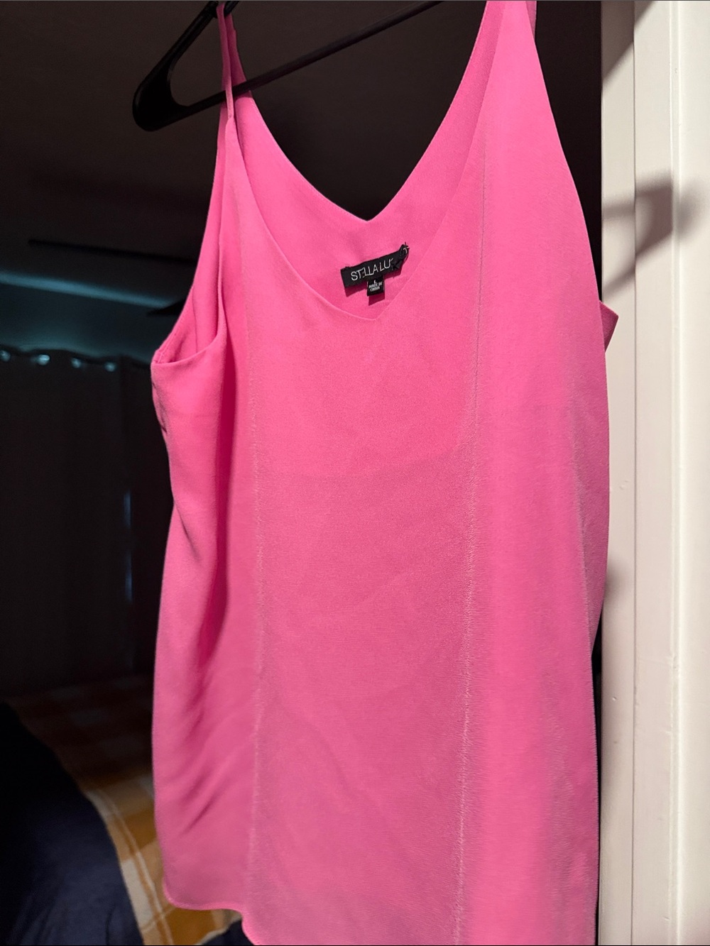 Stella Luce Hot Pink V-Neck Spaghetti Strap Camisole